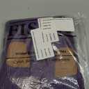 Winter Beanie Hat Scarf Gloves Set for Women, Pom Pom Beanie with Fleece Lined Long Knit Neck Warmer Fingers Touchscreen Gloves, Fashionable Cute Warm 3 in 1 Gift Set for Cold Weather (A-06) Purple