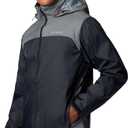 Columbia Mens Glennaker Lake II Rain Jacket (Black, L)