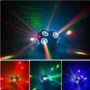 LED Moving Head DJ Light Rotating Beam Stage Lights Pin Spotlight Event Lighting Sound Control Dmx512 DJ KTV Disco Party Wedding Concert Festivals (3Head DJ Light)