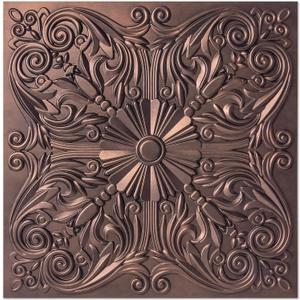 Art3d Decorative Ceiling Tile 2x2 Glue up, Lay in Ceiling Tile 24x24 Pack of 12pcs Spanish Floral in Antique Copper Art3d Decorative Ceiling Tile 2x2 Glue up, Lay in Ceiling Tile 24x24 Pack of 12pcs Spanish Floral in Antique Copper