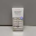 BTArtbox Press On Nails Almond - Lamp-Curable Glitter White Medium Press On Nails with Glue for Women, Semi-Transparent Soft Gel Glue On Nails in 15 Sizes - 30 Stick On Nails Kit, Disco Ball