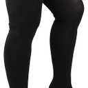 Women's Thigh High Sock - Black Bottom
Large Black
