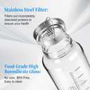 Glass Shaker Bottle,22oz BPA-Free Odorless Shaker Bottle with 304 Stainless Steel Ball and Removable Cleaning Brush for Fitness Protein Mixes(1Pack)