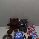 Mepase 6 Pcs Halloween Movie Women Men Cosplay Accessories Bundle Blue & Brown Wigs, Stripe Socks, Skeleton Gloves, Bear & Cat Dolls for Friends Couple Partner Stop-motion Cosplay Halloween Party