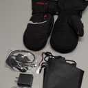 SAVIOR HEAT Heated Mittens Battery Ski Gloves, Upgraded Electric Rechargeable Mitts for Skiing Camping Hiking Arthritis Hands Men Women (X-Large)