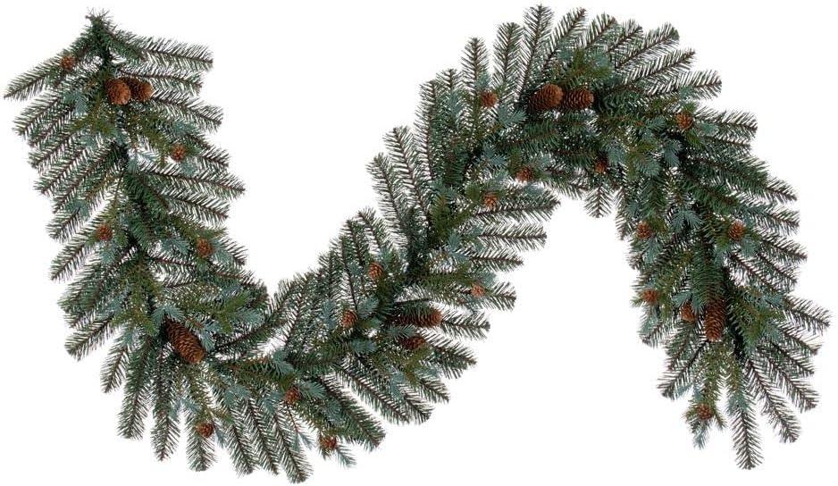 Vickerman 6' x 14" Blue Spruce Pine Cone Artificial Unlit Garland.