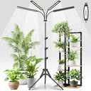 FOXGARDEN Grow Lights for Indoor Plants Full Spectrum with Tripod Stand, Tall Grow Lights for Indoor Growing with Flexible Gooseneck, Four-Head Plant Light with 4/8/12H Timer & 4 Brightness Levels