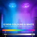 2-Pack LED Rechargeable Ceiling Lights Bulbs Inside Shower Bathroom Decor Lamp Magnetic Waterproof Mood Wall Lighting Wireless Ambient Closet Light with Remote Battery Operated Bath Stair Indoor