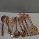 Premium 8-Piece Teak Wood Cooking Utensil Set - Heat Resistant, Lightweight & Sturdy Wooden Spoons for Non-Stick Cookware - Ideal for Cooking, Stirring & Serving