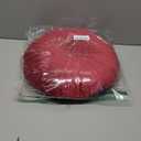 HLOVME Round Pillow Cushion for Couch Velvet Decorative Small Throw Pillow Solid Color for Living Room Bed Floor 15.7, Wine Red