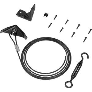 Anti Sag Gate Kit for Wooden Fence, Gate Tensioner Cable Kit, Anti-Sag Gate Support Cable Kit, Steel Fence Door Repair Kit for Wood Door, Gate Frame Kit Hardware (Black)