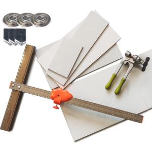 Precise Tile Cutter Tools,Professional Manual Tile Cutter for Porcelain/Ceramic Tiles,Capable Cutter 48' Large Format Tiles,1Pc Running Plier,3Pcs Tungsten Scoring Wheels,3Pcs Cutter Heads