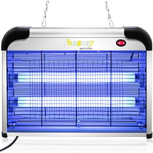 Electric Bug Zapper, 2800V High Grid Indoor Mosquito Killer with 20W Lamps, Plug-in Hanging Insect Trap for Mosquitoes, Moths, Gnats, Flies and Flying Insects Indoor Use