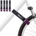 Epessa Bike Rack Strap Bike Wheel Stabilizer Straps, Bike Strap with Stonger Gel Grip, Adjustable Bicycle Wheel Strap, Bike Tie Down Straps, Bike Straps for Rack (2XPurple&2XBlack-26")