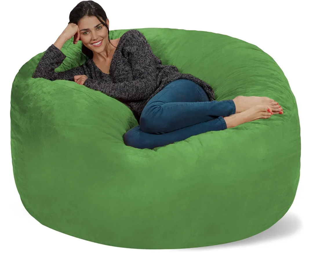 Chill Sack Bean Bag Chair Cover, 5-Feet, Microsuede - Lime
