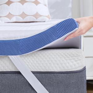 BDEUS 3 Inch Gel Memory Foam Mattress Topper Twin XL Size, Cooling Mattress Topper for Back Pain Relief, Non-Slip Design with Removable & Washable Soft Bamboo Cover.