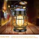 TomCare Solar Lanterns Lights Outdoor Waterproof Metal Hanging Solar Lights Lantern for Outdside Decorative Patio Porch Garden Lawn, 2 Pack (Warm White)