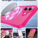 Faiono Magnetic for iPhone 17 Case [Full Camera Protection][Military-Grade Protection][Compatible with MagSafe] Shockproof Protective Slim Phone Case for iPhone 17, Hot Pink