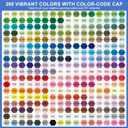 288 Colors Acrylic Paint Markers with Automatic Ink Control System, Soft Brush Tip Acrylic Markers for Paper, Rock, Wood, Canvas, Glass and Ceramic Art Supplies, Paint Pens & Paint Markers with Bag