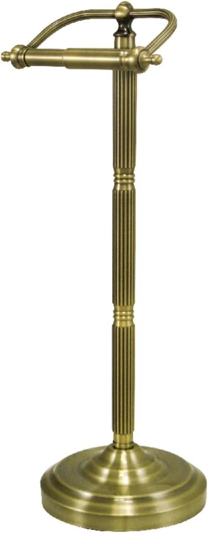 Kingston Brass CC2103 Georgian Pedestal Paper Holder, Antique Brass 21-1/2"