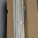 White Double Curtain Rod, 72 to 144 Inch Extra Long Dual Curtain Rods with Boho Netted Texture Finial, Decorative 1 Inch Adjustable Window Treatment Rods, Antique Vintage Farmhouse Double Drapery Pole