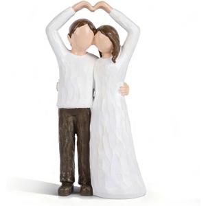 Romantic Couple Figurine Statue Resin Wedding, Love Sculpture for Valentines Day, Couples Figurine for Home Decor, Wedding Cake Topper, Romantic Couple Gift