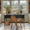 Freyja 5x7 Area Rugs for Living Room, Vintage Distressed Soft Washable Rugs for Bedroom Dining Room Kitchen, Foldable Thin Non Slip Floral Print Mat Home Decor Aesthetic (Orange Blue)