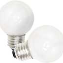 LEDVANCE Incandescent 25W G16.5 Globe Light Bulb, E26 Medium Base, 2850K Warm White Frosted Finish, 2 Count (Pack of 1)