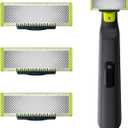 Set of 3 Replacement Blades for OneBlade Upgraded Stainless Steel Blades Compatible with OneBlade Electric Trimmer & Shaver