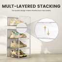 Pinkpum XXL Larger Shoe Storage Boxes Fit Size 14, Clear Plastic Stackable Shoe Organizer 12 Pack Sneaker Storage for Sneakerheads Shoe Containers, 12 Pack XX-Large
