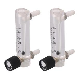 CNBTR 2 Pieces LZM-6 Flow Meter 100-1000ml/min for Oxygen Gas Air Flow Control Detect