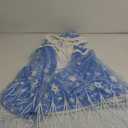 Girls Princess Velvet Cape Kids Elsa Hooded Princess Cape Halloween Snow Cloak Costume 2-10Years (Medium, Frozen Blue)