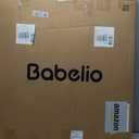 Babelio Baby Gate with Adjustable Cat Door,29-43" Auto Close Durable Pet door for Stairs,Doorways and House,Pressure Mounted,Easy Install,Effortless Walk Thru,White