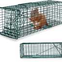 Qualirey 2 Pcs Humane Squirrel Trap Heavy Duty Live Animal Chipmunk Catch and Release Rat Trap for Outdoor Small Animals Mouse Raccoon Stray Cat Rodent Weasels(Green)