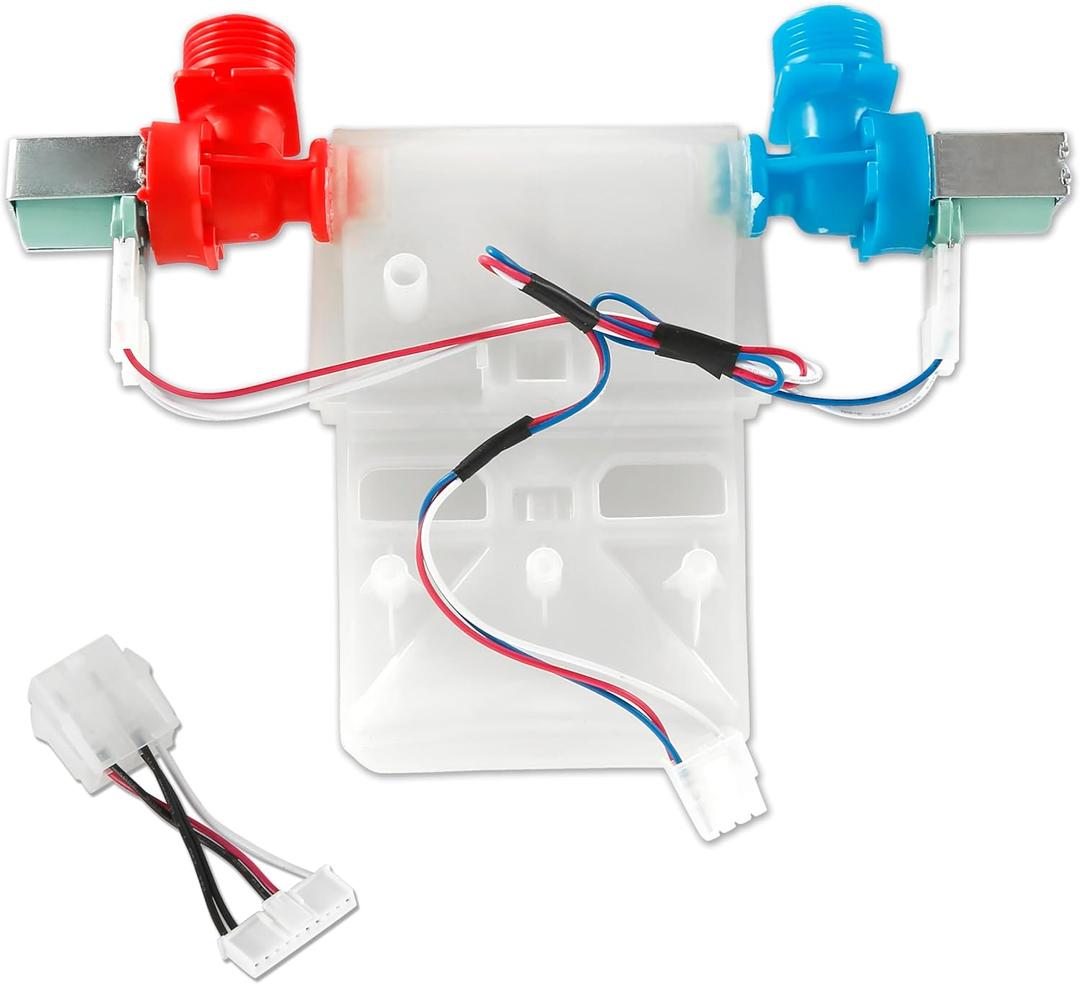 W11101906 W11210463 Washer Water Inlet Valve,Compatible with Whirl-pool Ama-na Cro-sley May-tag Ing-lis Ro-per Washing Machine - Replaces W10701461, W10869803, W10883458, W11038696, AP6329219