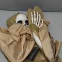 Halloween Skeleton Groundbreaker Decoration with Light Up Eyes and Creepy Sound, Halloween Zombie Skeleton Decorations for Outdoor Lawn Yard Patio Decoration, Haunted House Prop Decor