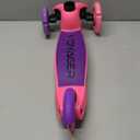 Voyager 3 Wheel Kids Scooter with Light Up Wheels & Tbar - Pink/Purple