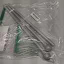 Silver Curtain Rods for Windows with Brackets,5/8 Inch Diameter Small Window Curtain Rod Adjustable 32 to 48 Inches,Easy Install Drapery Rods,Gray