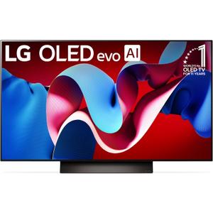 LG 48-Inch Class OLED evo C4 Series Smart TV 4K Processor Flat Screen with Magic Remote AI-Powered with Alexa Built-in (OLED48C4PUA, 2024),Black
