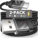 JSAUX USB A to USB C Cable 10FT (2-Pack), USB Type C Charger Cord 3.1A Fast Charging Braided Compatible with iPhone 16/16 Pro/16 Pro Max/15, Samsung Galxy S24 S20 S10, Pixel, CarPlay