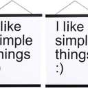 2 Pack Magnetic Poster Hanger Frame, 30x40 30x20 30x24 Light Wood Wooden Magnet Canvas Artwork Print Dowel Poster Hangers Frames Hanging Kit (Black, 30", 2 Packs)