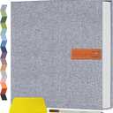 Popotop Large Photo Album Self Adhesive 4x6 5x7 8x10 Scrapbook Album DIY Picture Book,Gifts for Mom,Family Baby and Wedding,with Metal Pen and Plastic Board