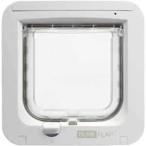 SureFlap - Sure Petcare Microchip Cat Flap, White, Scans Pet's ID on Entry, Check Your Cat's Size,Flap Opening is 4 3/4 (H) by 5 5/8 (W)