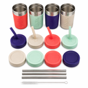 Pandaloo® Smoothie Cups for Kids - Stainless Steel Toddler Tumbler with Straw, Sippy Cup for Smoothies - BPA-Free, Toddler Snack Cups, 10 oz