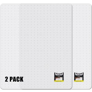 Kuyal Office Chair Mat for Carpet, Set of 2, 40x48 Clear Heavy Duty Computer Chair Mat, Under Desk Protector Carpeted Floors Mat, Easy Chair Movement,Ship Flat