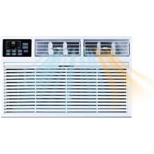 Whirlpool 14,000 BTU 230V Through-the-Wall Air Conditioner with Supplemental Heat, Dehumidifier and Remote, Wall AC Unit for Apartment, Living Room and Large Rooms up to 700 Square Feet in White