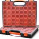 EMENTOL 2PCS Multi-Purpose Portable Organizer Box Set with 44-Removable Compartments, 2 Pieces Professional Boxes with Dimension 16.2"L*13"W*2.3"H