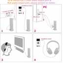 Wireless TV Headphones, Wireless Headphones for TV Watching with Transmitter Base, Wireless TV Headset with FM Radio Monitor Function for Seniors, Support RCA, AUX, Optic and Coaxial Audio Out Port