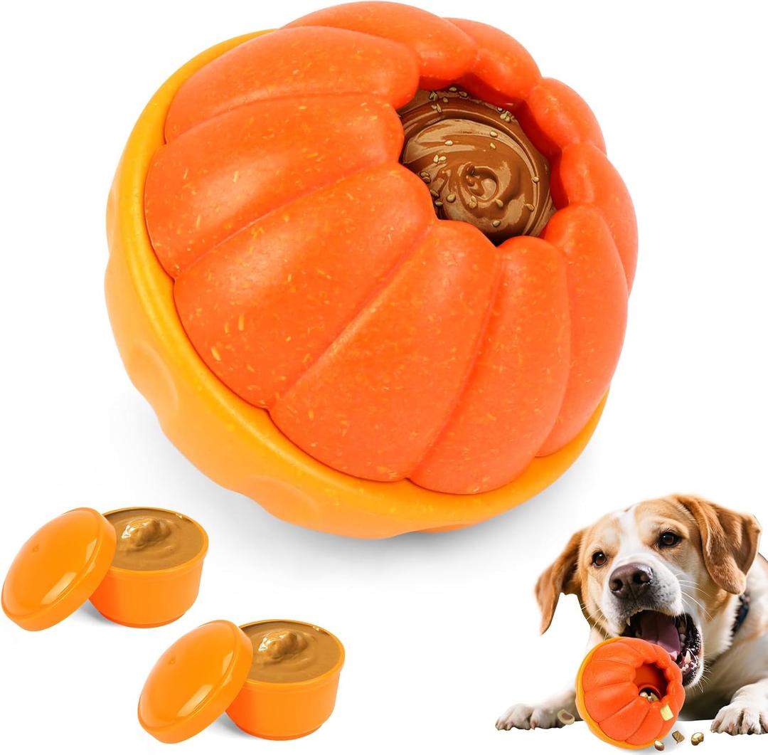 Interactive Dog Toy, 2 in 1 Frozen Treat Toys and Dog Food Dispenser Ball Toys for Training, Reducing Anxiety, Relieving Boredom, Keep Cooling, Large Dogs Chew Puzzle Toy for Medium Large Dogs