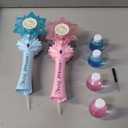 VATOS Bubble Wands 2 Packs for Kids, Automatic Bubble Blower Machine, Light & Music Snowflake Bubble Wand with 2 Windmill & 4 Bottles Bubble Solutions, Bubble Toy for Toddler Girl Boys Adult Party